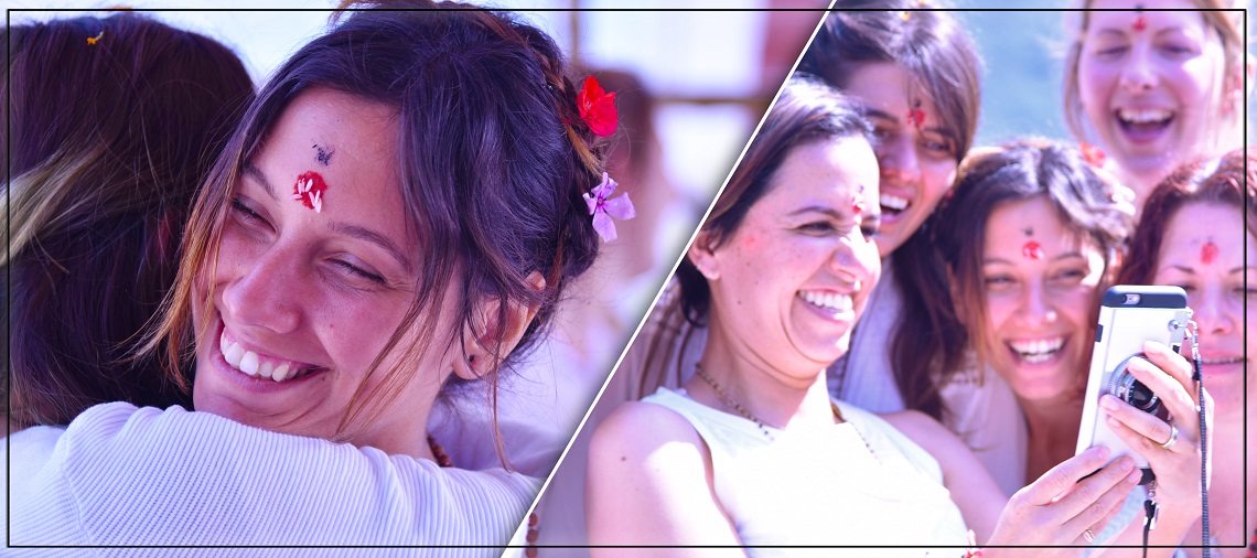 Yoga College students celebrating